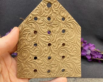 Plaque de montage pour orchidée en argile brute faite à la main