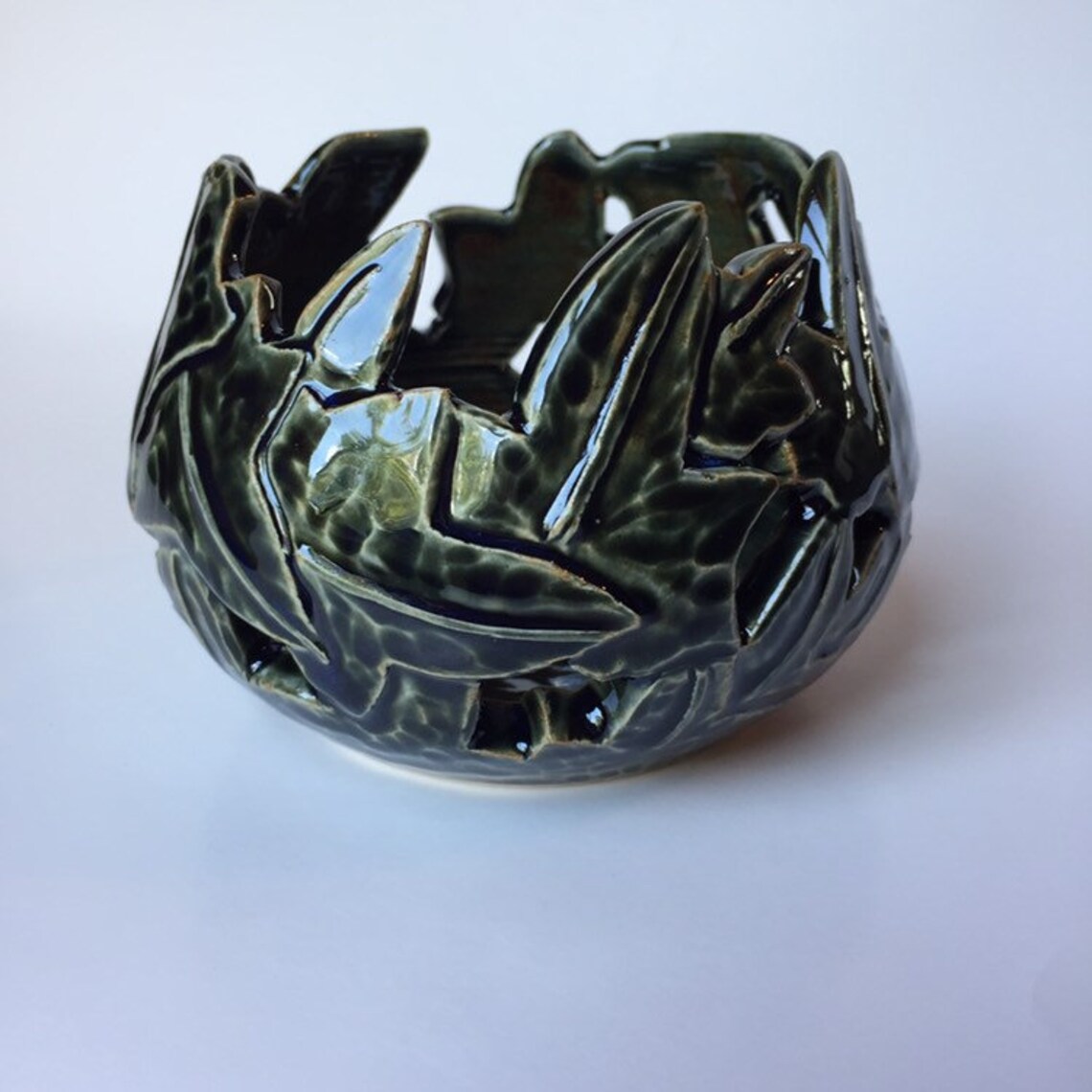 Decorative Carved Ivy Bowl Etsy