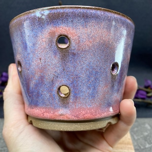 Small/Medium Sunset Pink Handmade Orchid Planter