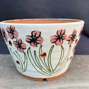 Kleine / Mittel rosa Blumen handgemachte Orchidee Pflanzer