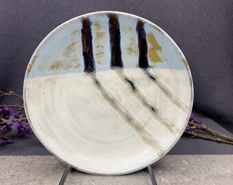 Assiette faite main Ombres sur la neige de 7,5 po.