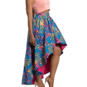 Hi Low African Print Skirt / African Print Skirt / Hi Low Skirt ...