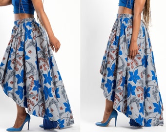 Hi Low African Print skirt / African print skirt / Hi low skirt /  Ankara skirt / available in 4 prints