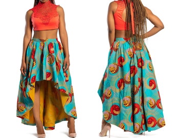 Hi Low African Print skirt / African print skirt / Hi low skirt /  Ankara skirt / available in 4 prints