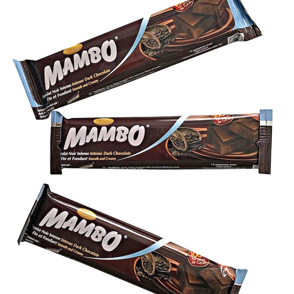 Mambo Milk Chocolate / mambo intense dark chocolate / Mambo chocolate bar Cameroon / Rice crisp milk chocolate / Chocolat noir intense / 25g