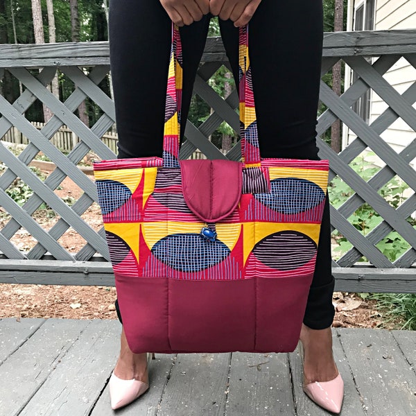 African Print handmade Shoulder Bag / Ankara Boho Bag / African Fabric tote bag / shopping bag / beach bag / African print bag / School bag