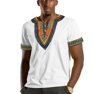 African Dashiki Shirt / Dashiki Print Men T-shirt Short - Etsy
