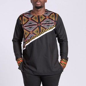 Toghu Bamenda African Print long sleeve men shirt / african print men shirt / African clothing for men / gift for him / father's day gift