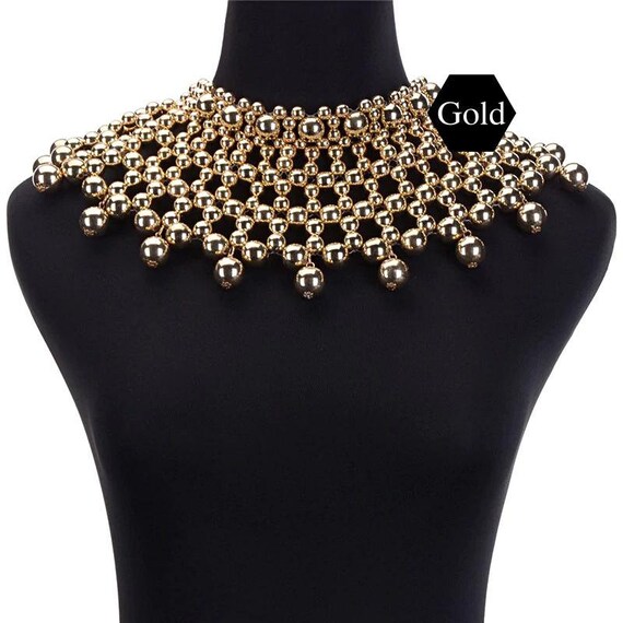 Egyptian Inspired Maxi Beads Choker 