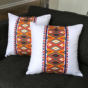 Kente print Satin pillow covers / Bogolan Print Ankara pillows covers / decorative cushions / African fabric pillows cases image 1