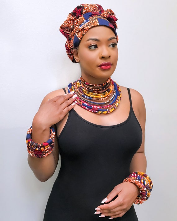 African 2024 layered necklace