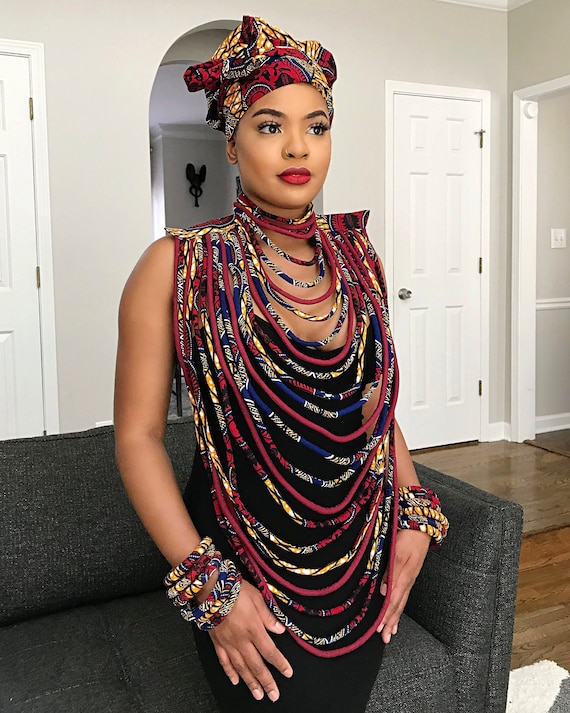 Stylish DIY Ankara Rope Necklace