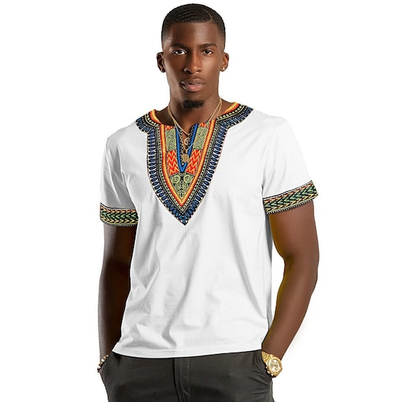 Camisa Dashiki africana Camiseta de hombre con estampado - Etsy México