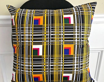 Kente African Print Pillows Covers /  Ankara pillows covers / Kente cushions / African fabric pillows cases, Print Pillows
