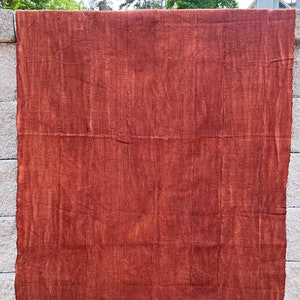 African mudcloth fabric / Bambara mudcloth / Bogolan fabric from Mali / African Handmade fabric / Red rust bogolan mudcloth fabric