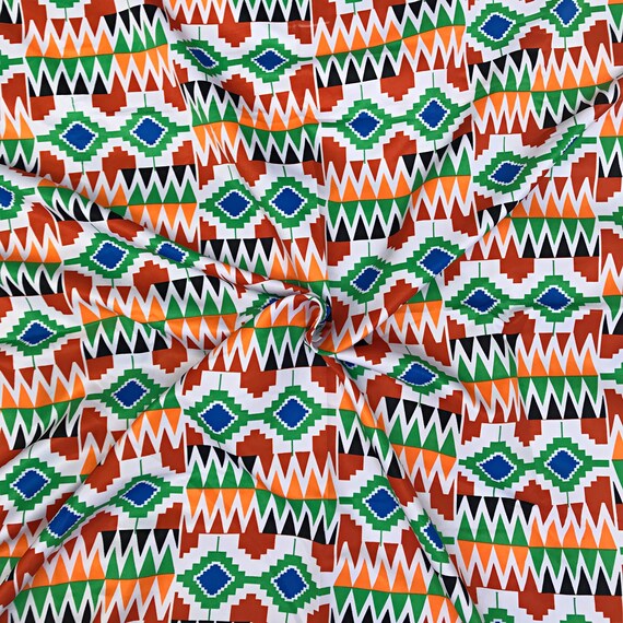 African print silk clearance fabric