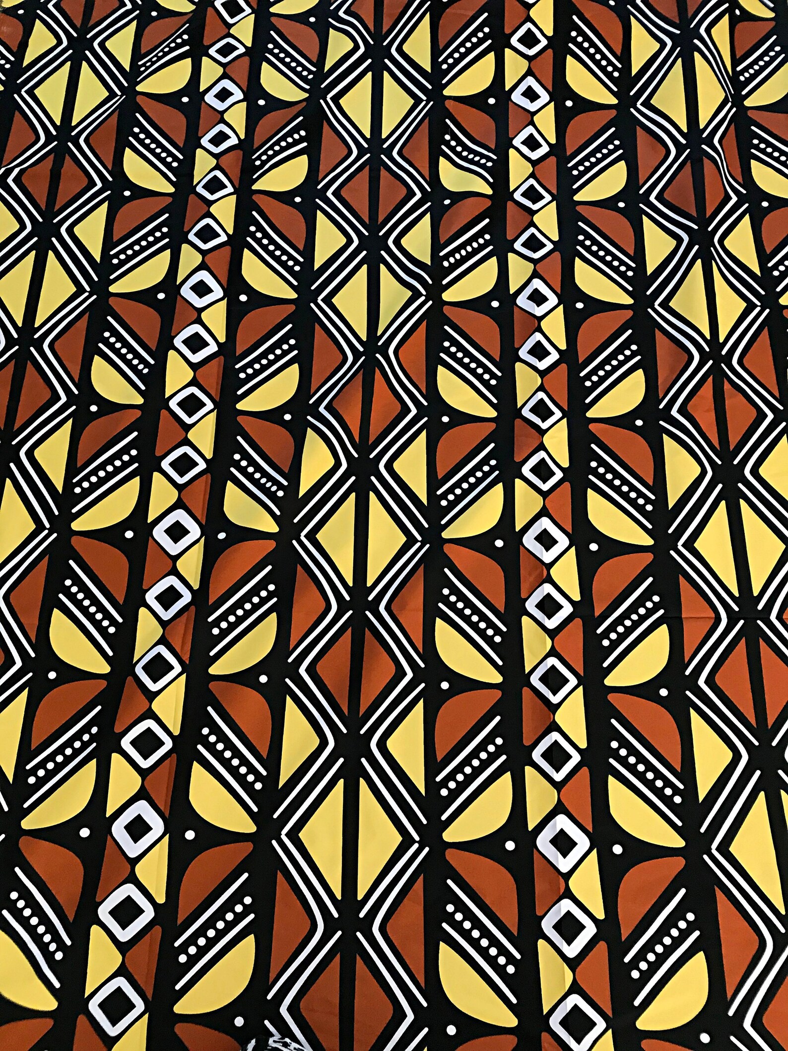 Bogolan Pattern African Print Silk Fabric / Mudcloth Satin - Etsy