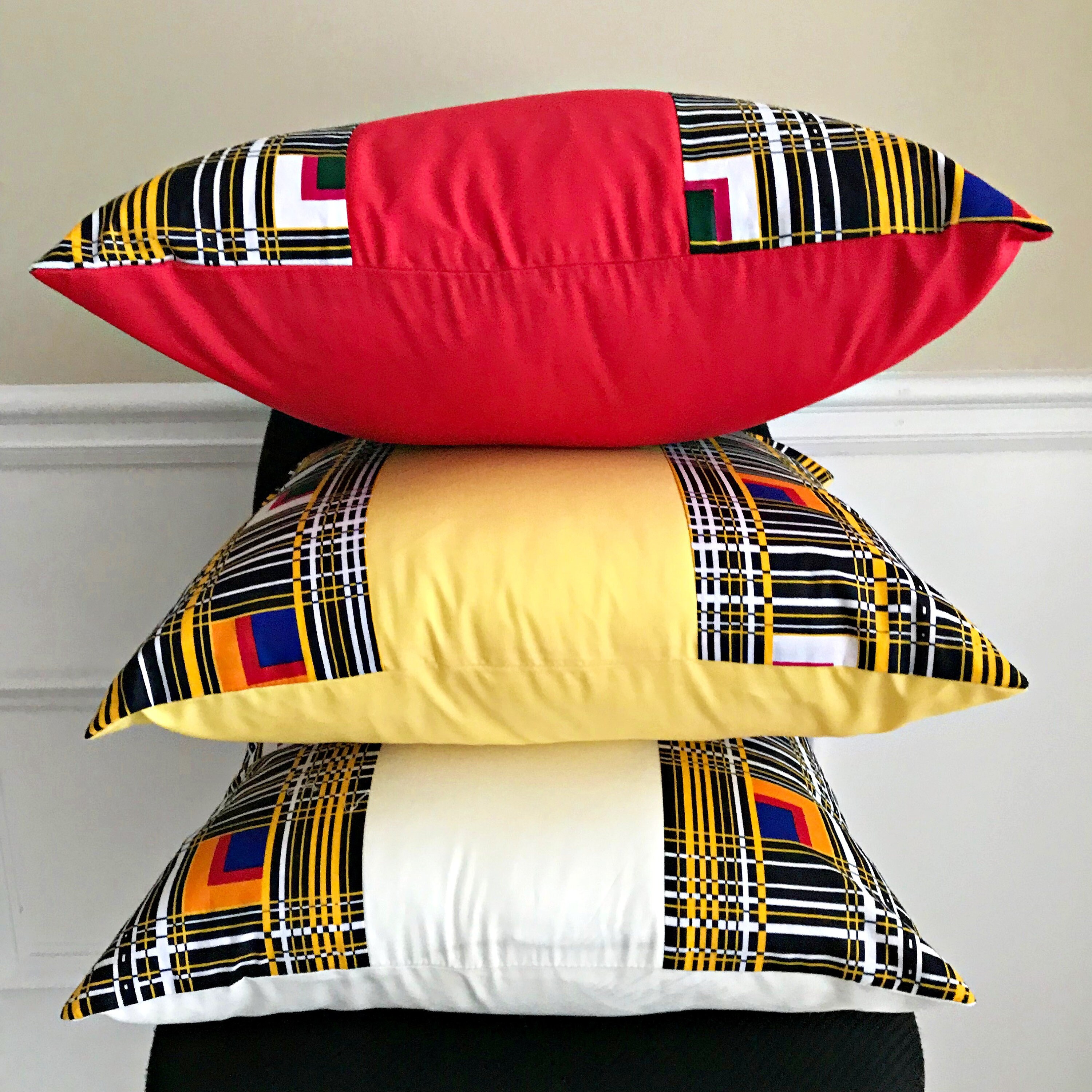 Kente African Print Pillows Covers / Ankara Pillows Covers / Etsy