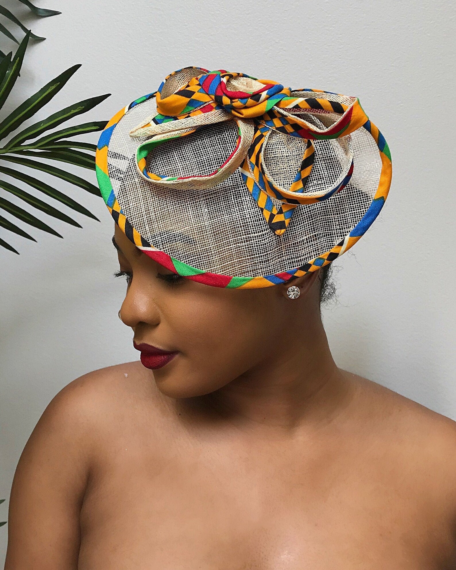 African Print Fascinator / African Headwear / Ankara Etsy
