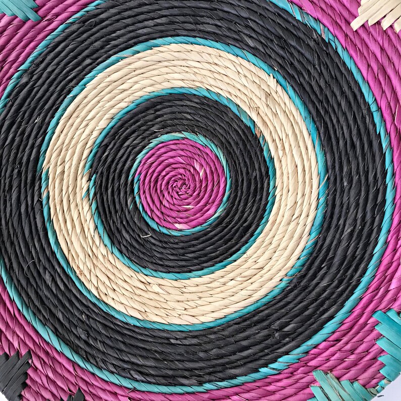 Housewarming gift Gift for mom African Wall Basket Woven trivets Flat Baskets Woven placemats Wall basket Woven Basket Kitchen decor