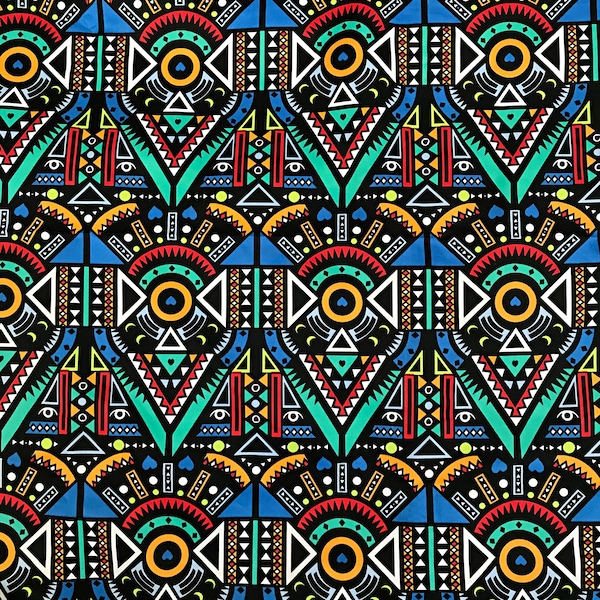 Green African Fabric - Etsy