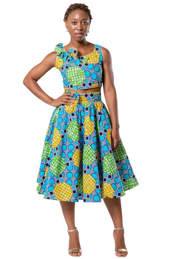 tops to wear with african print skirts
