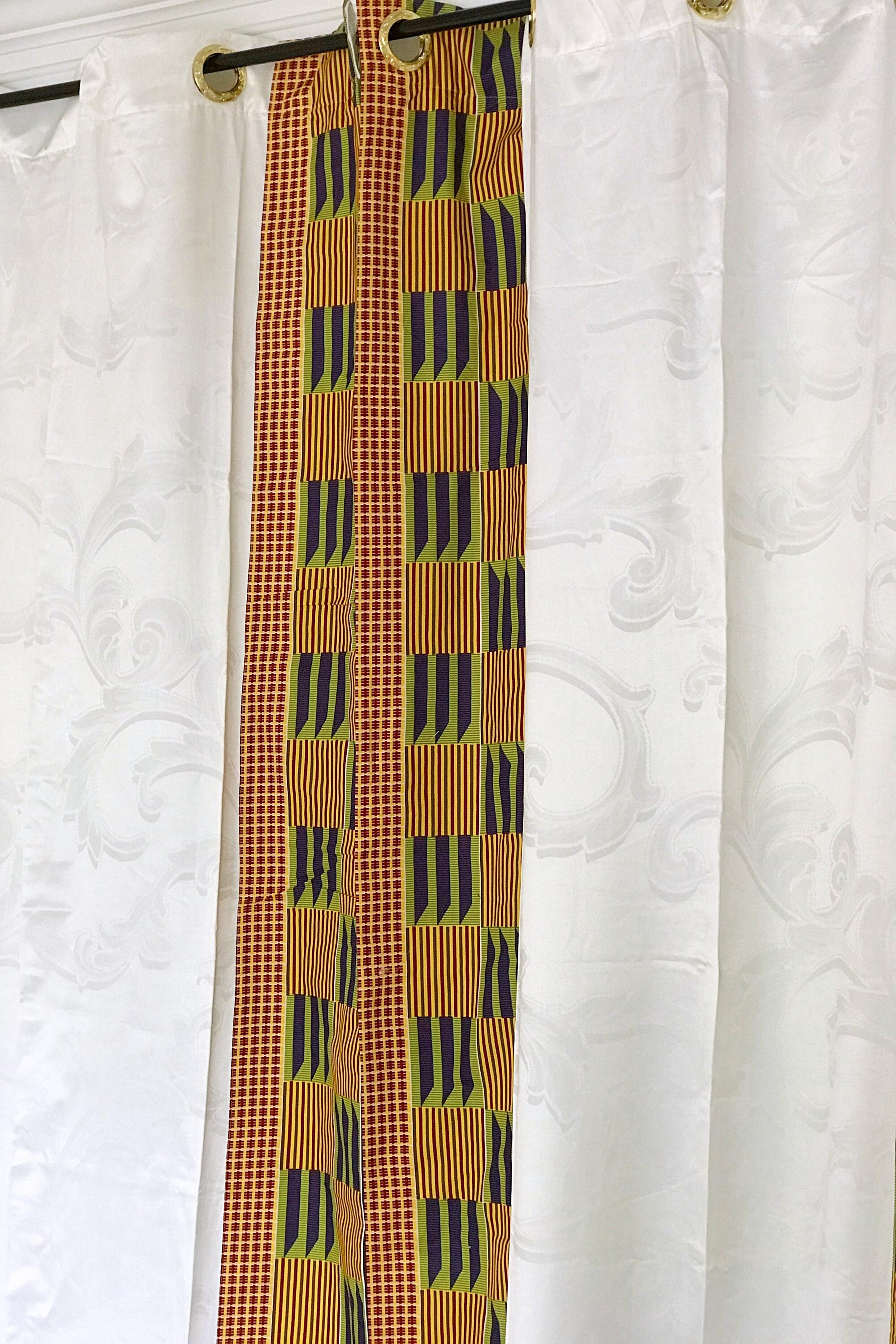 African Print Curtains /african Print Kente Grommet Curtains / Etsy