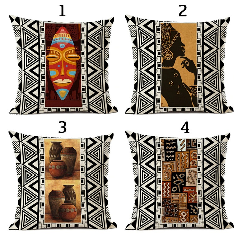 African Ethnic Pillow Covers / Geometric Cushion Cover / Etsy