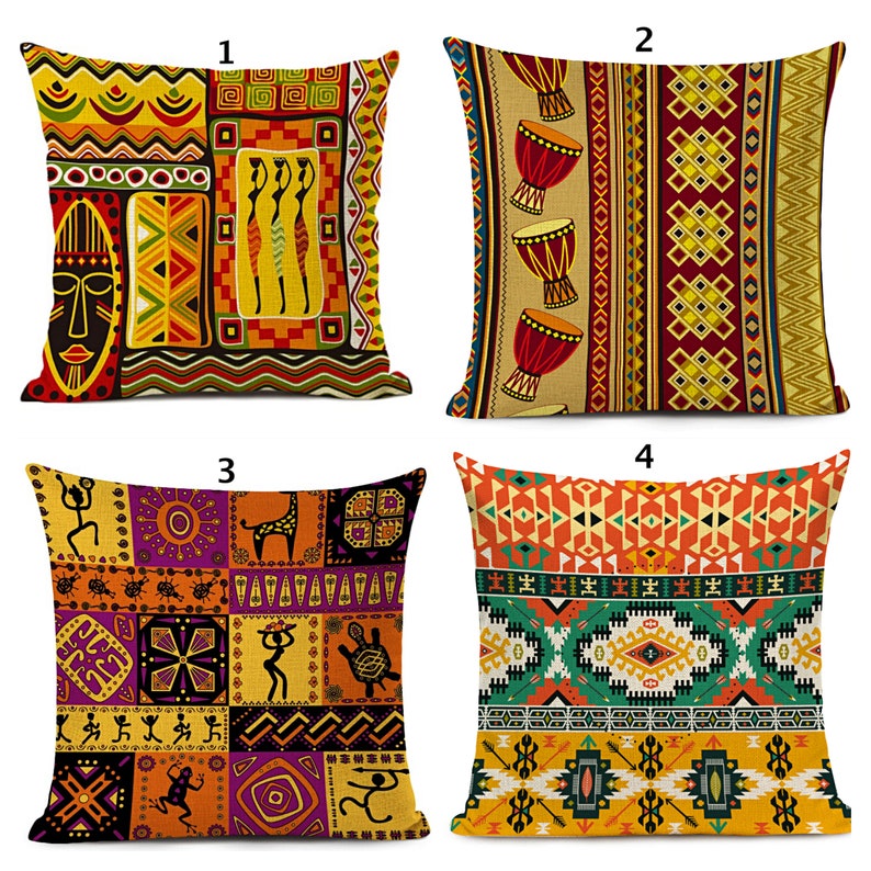 African Ethnic Pillow Covers / Geometric Cushion Cover / Etsy