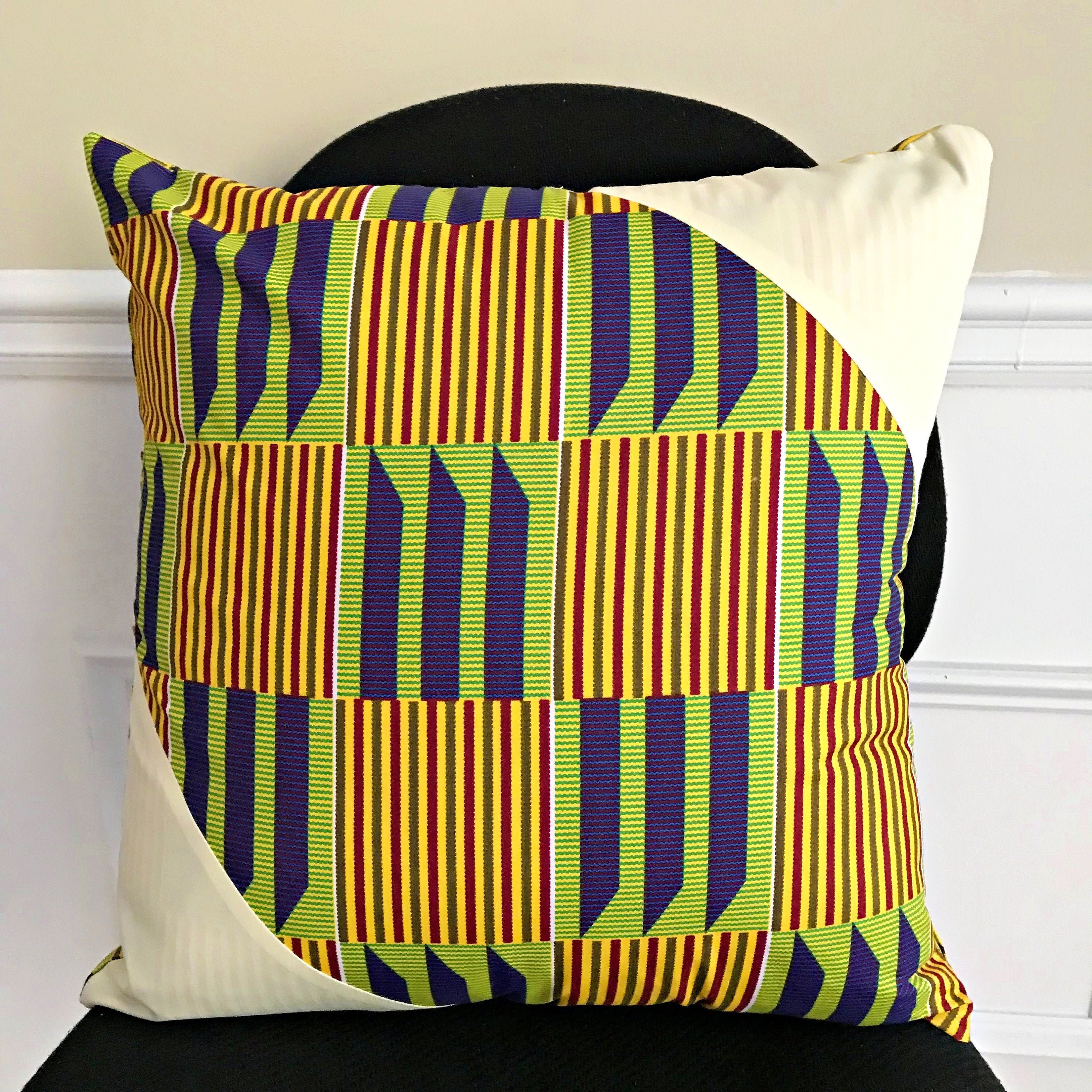 Kente African Print Pillows Covers / Ankara Pillows Covers / Etsy