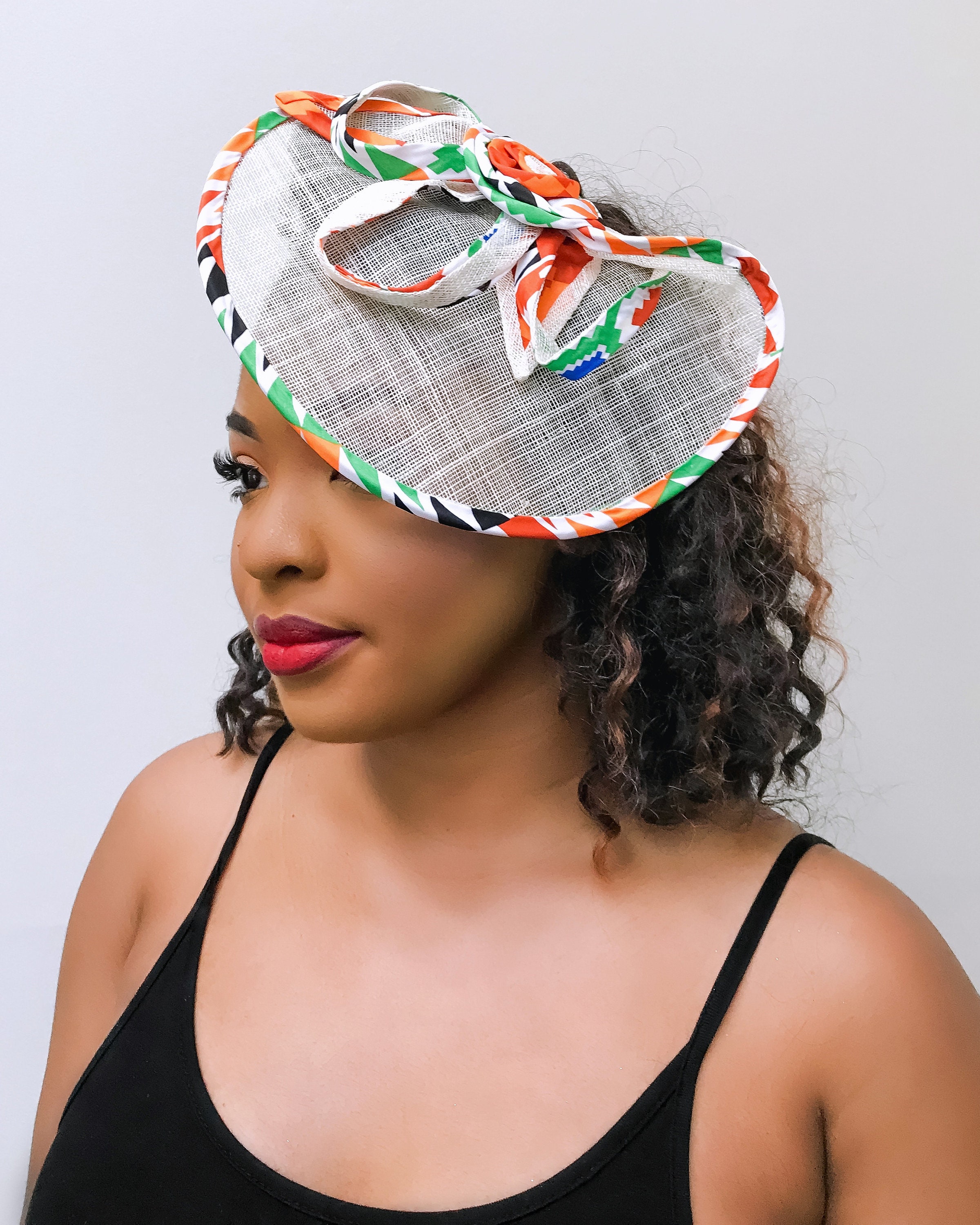 African Print Fascinator / African Headwear / Ankara Etsy