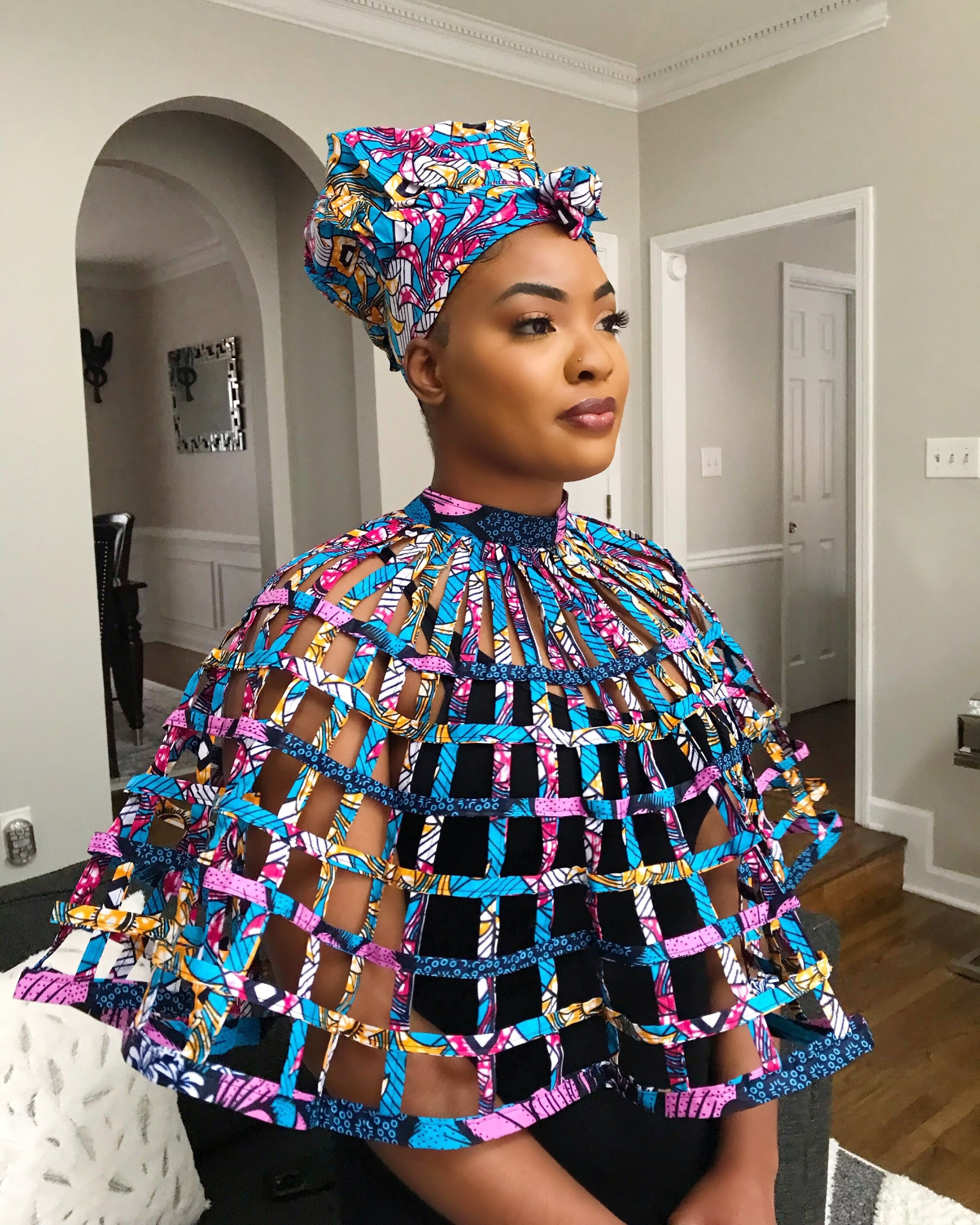 Latest ankara top and lace style