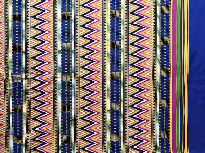 Kente Satin Silk African Fabric / Kente Silk African Fabric / Etsy