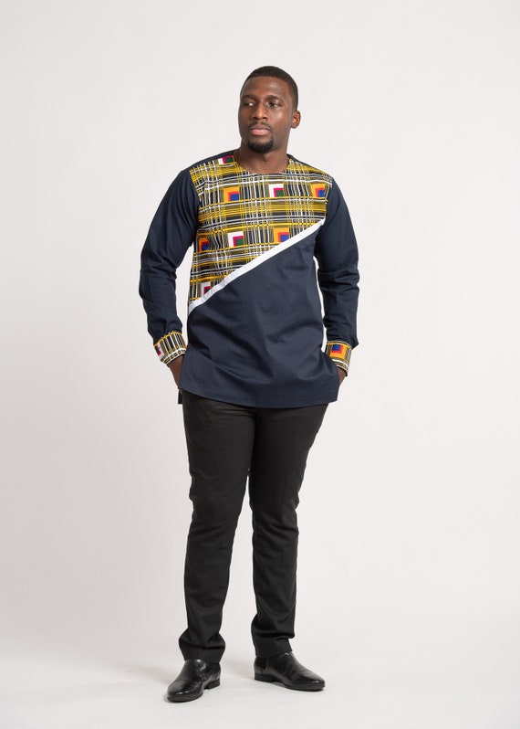 Shirts with african print discount
