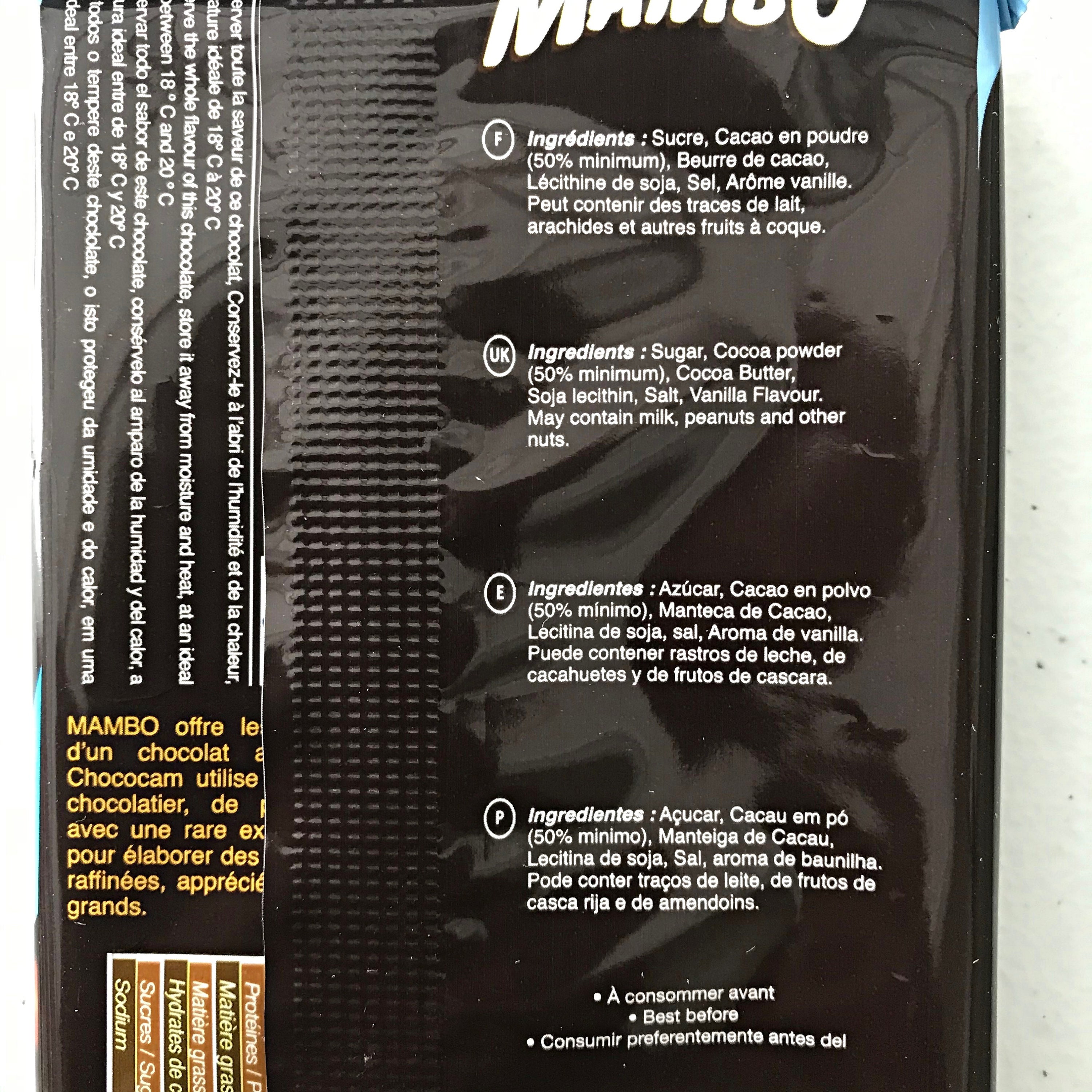 Mambo Milk Chocolate / Mambo Intense Dark Chocolate/ Bar 100 | Etsy
