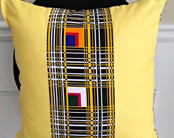 Kente African Print Pillows Covers /  Ankara pillows covers / Kente cushions / African fabric pillows cases, Print Pillows