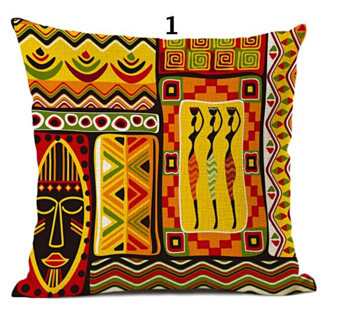 African Ethnic Pillow Covers / Geometric Cushion Cover / Etsy