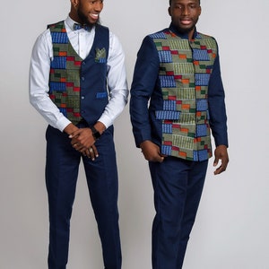 BLAZERPANT African Print Blazer for Men/ Kente Suit Vest/ Abacost Suit ...