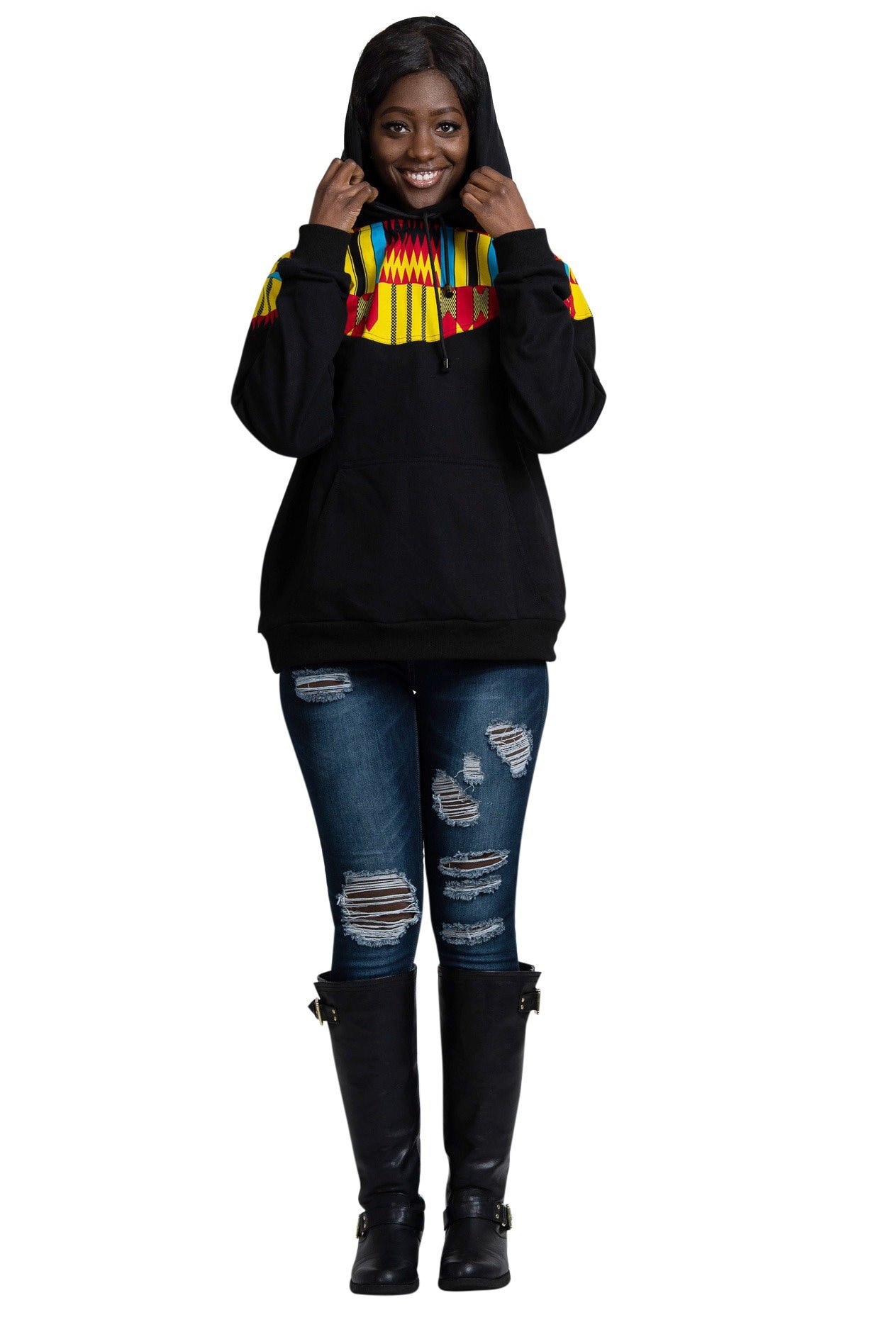 Kente African Print Pattern Women's Sweatshirt