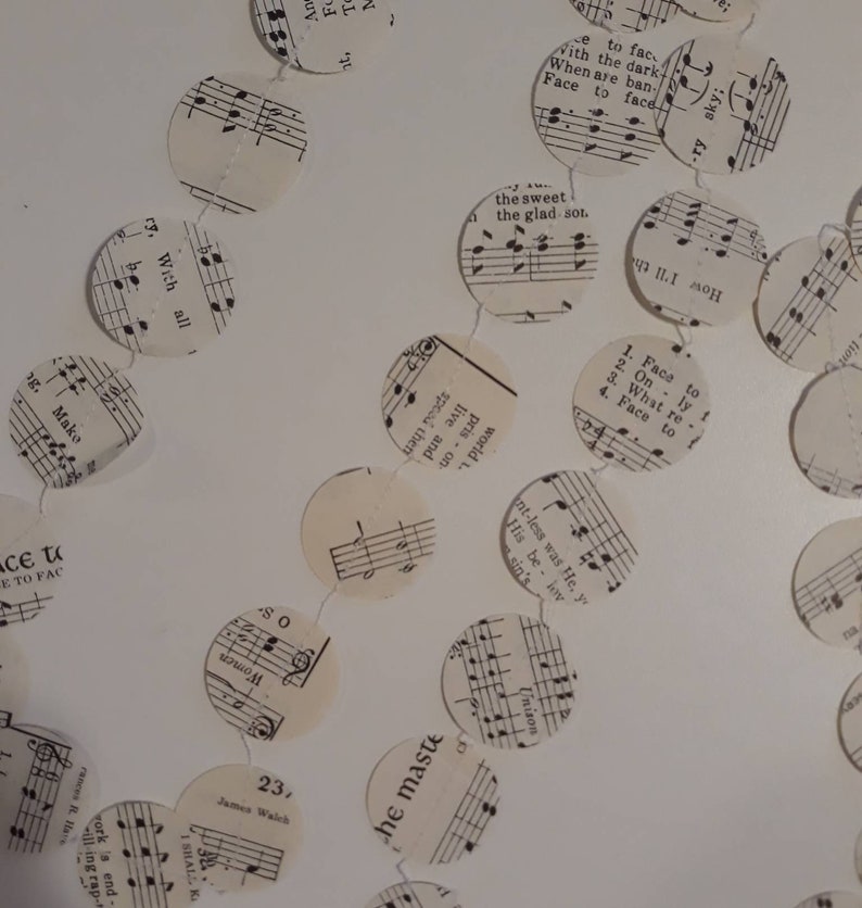 Paper Garland Dot Garland Book page Garland Hymnal Garland
