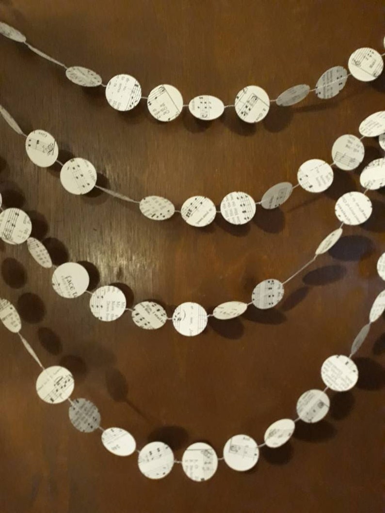 Paper Garland Dot Garland Book page Garland Hymnal Garland