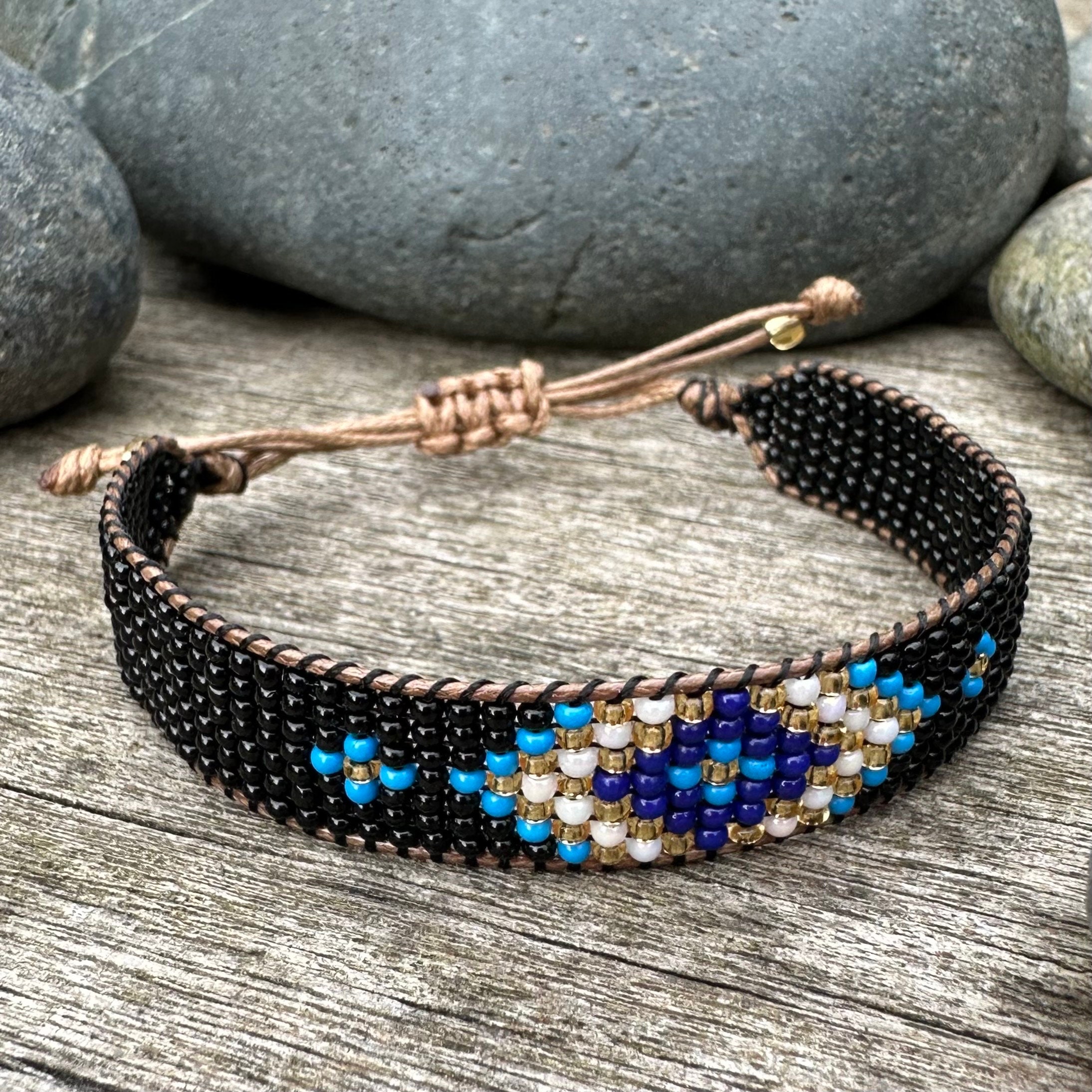 Vesitim Bracciale Da Spiaggia Impilabile Elasticizzato – Perline Colorate In Vetro E Legno, Stile Bohémien Per Donna