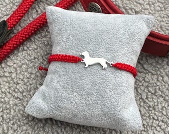 Dachshund bracelet, dachshund, dachshund friend, macrame bracelet