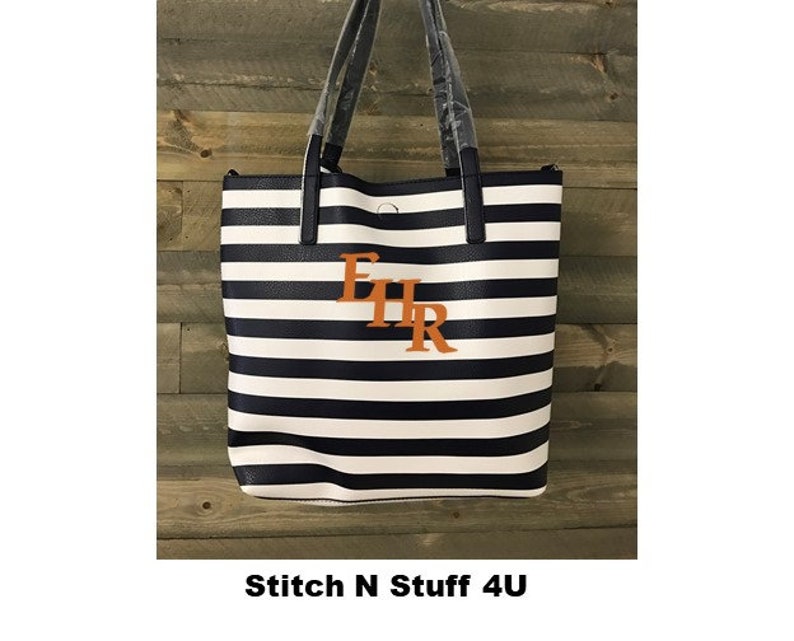 Monogram Faux Leather Purse Mongram Tote Personalize Purse