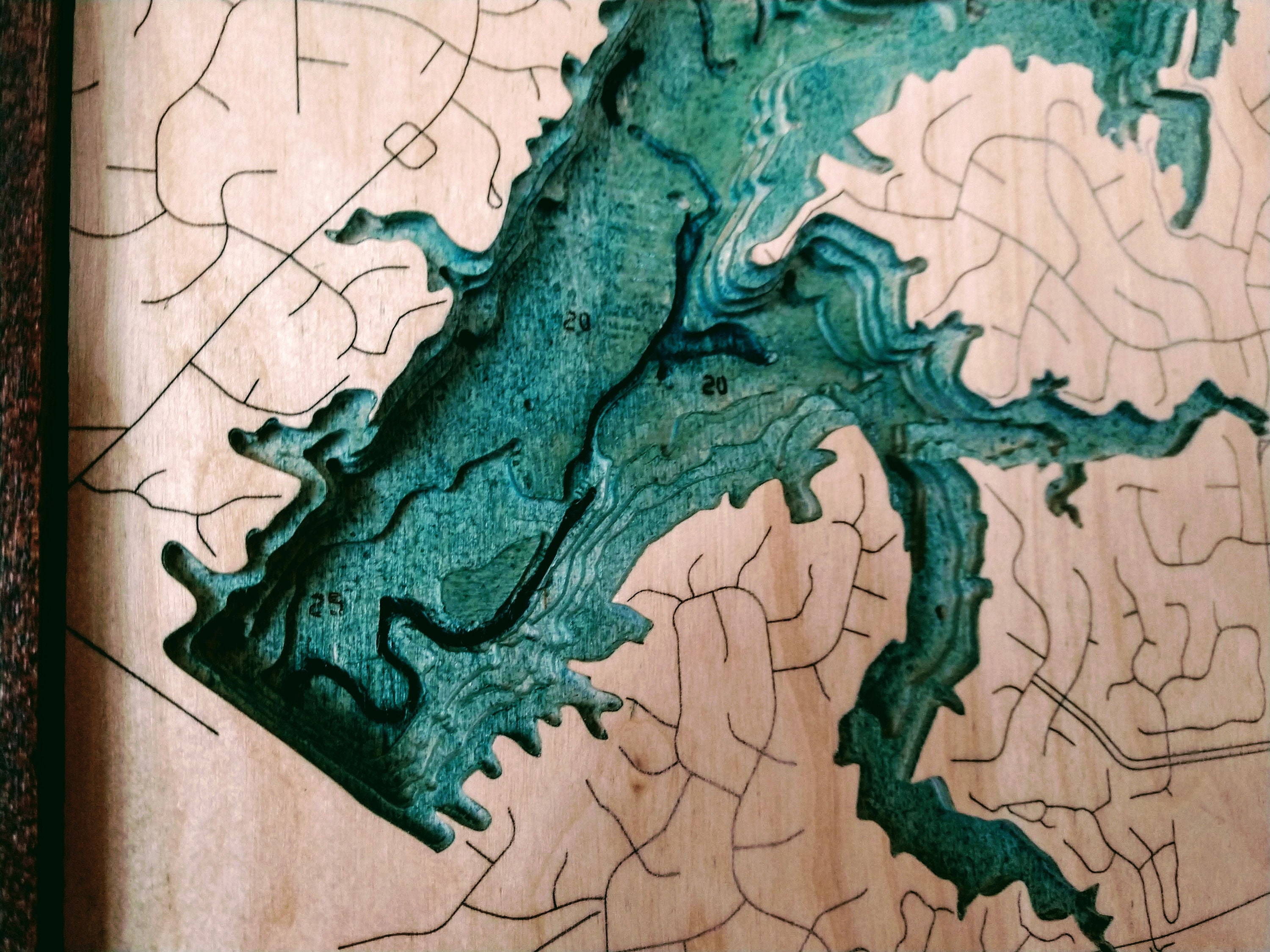 Geist Reservoir Fishers IN Custom Lake Depth Chart Map  Etsy