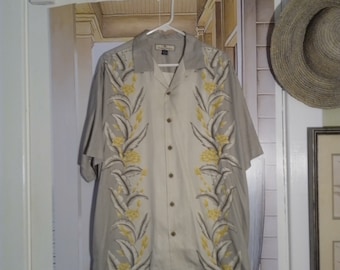 Tommy Bahama Men's Silk Shirt; "STUNNING 'ARTISTIC' GRAPHICS"; Size: Medium