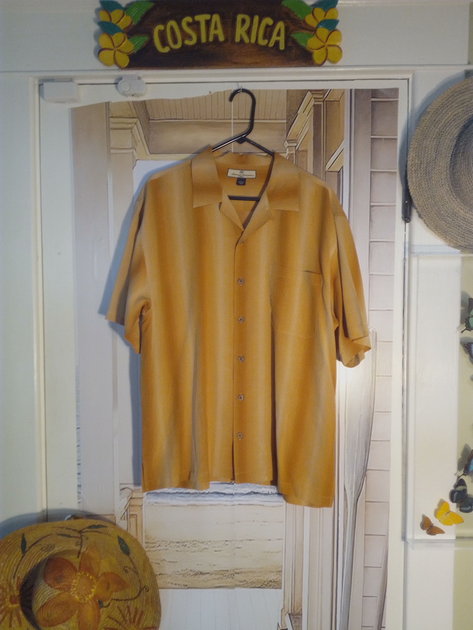 TOMMY BAHAMA Open Collar Short Sleeve Silk Shirt Men's XXL /eaa452710