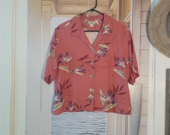 Tommy Bahama Womens' SILK Shirt; "Excellent"; Artistic Gràphics; Size: Medium