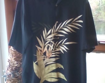 Bamboo Cay Men's Shirt; 'LIKE-NEW'; "Stunningly 'Artistic' & Beautiful"; Size: Large