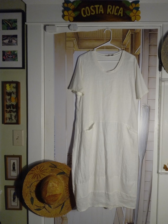 linen shirt dress blue Linen Shirt Dress SAFARI SOFT FADE / L/46